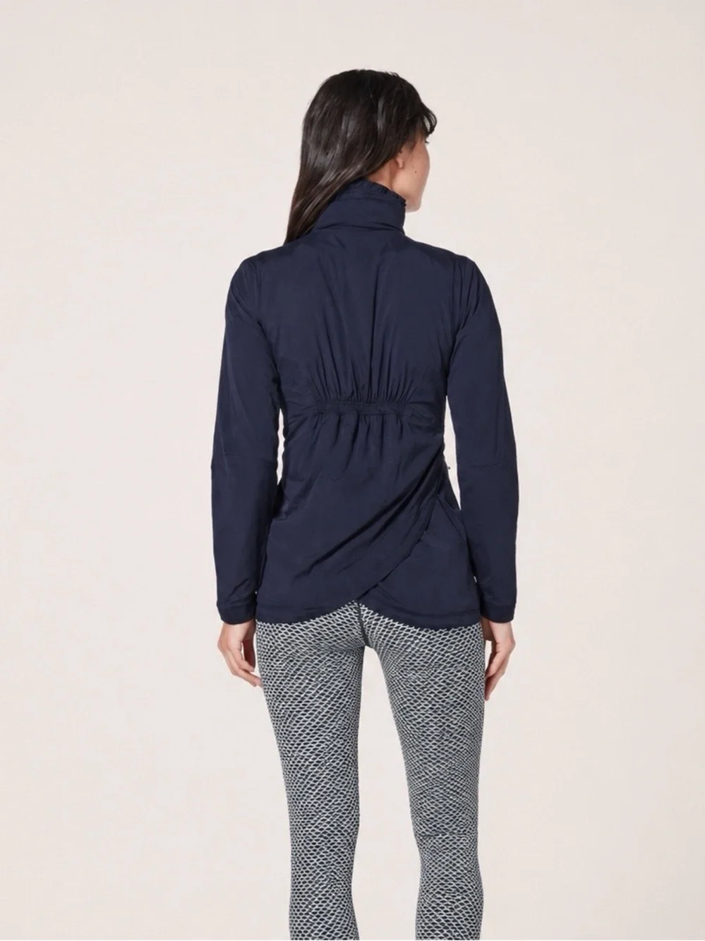 Lululemon Such a Cinch Navy Full Zip Tulip Hem Lightweight Jacket 4